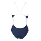 Navy Blue Arena Team Stripe Swimsuit