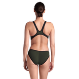 Womens Arena One Biglogo Swimsuit - Dark Sage