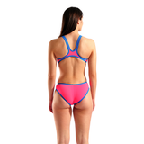 Arena One Biglogo Shocking Pink/Blue Swimsuit