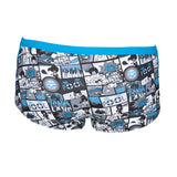 Arena Mens Blue Comics Low Waist Swim Shorts