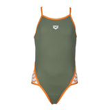 Arena Junior Team Stripe Swimsuit - Green
