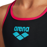 Arena BigLogo Girls Black Rose Swimsuit