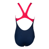 Arena BigLogo Girls Navy / Pink Swimsuit