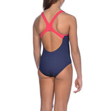 Arena BigLogo Girls Navy / Pink Swimsuit