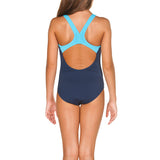 Arena BigLogo Girls Navy Blue Swimsuit