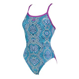 Arena Blue Snakeskin Swimsuit