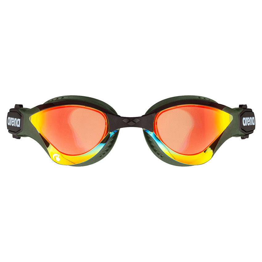 Arena Cobra Tri Swipe Mirror Goggles - Yellow Army