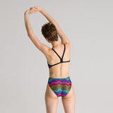Multicolour Arena Stripes Swimsuit