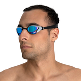 Blue Silver Arena Cobra Core Swipe Mirror Goggles