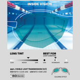 Arena Cobra Swipe Mirrored Aqua / Black