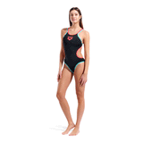 Arena One Double Cross Black Swimsuit