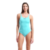 Arena Team Solid Pro Blue & Grey Swimsuit front view
