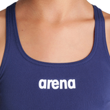 Arena Pro Solid Girls Swimsuit - Navy