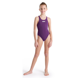 Arena Tech Solid Girls Swimsuit - Plum