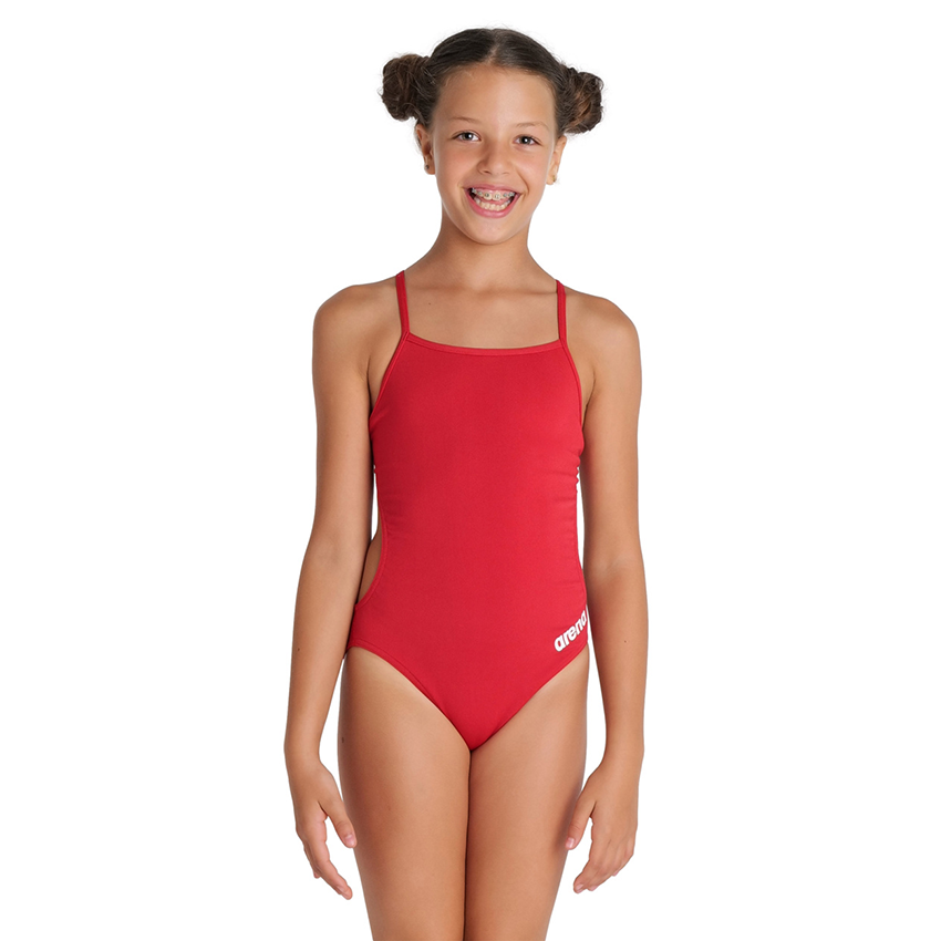 Arena Challenge Solid Girls Swimsuit - Red