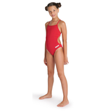 Arena Challenge Solid Girls Swimsuit - Red