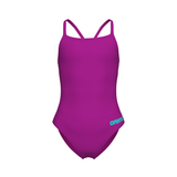 Arena Challenge Solid Girls Swimsuit - Very Fuchsia