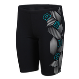 Arena Boy's Graphic Jammer - Black