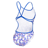 Arena Lace Back Blue/White Allover Swimsuit