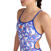 Arena Lace Back Blue/White Allover Swimsuit