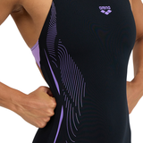 Arena Graphic Black/Lavender Swimsuit