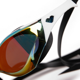 Arena Cobra Edge Swipe Mirrored Goggles - Gold / White