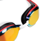 Arena Cobra Edge Swipe Mirrored Goggles - Gold / Red