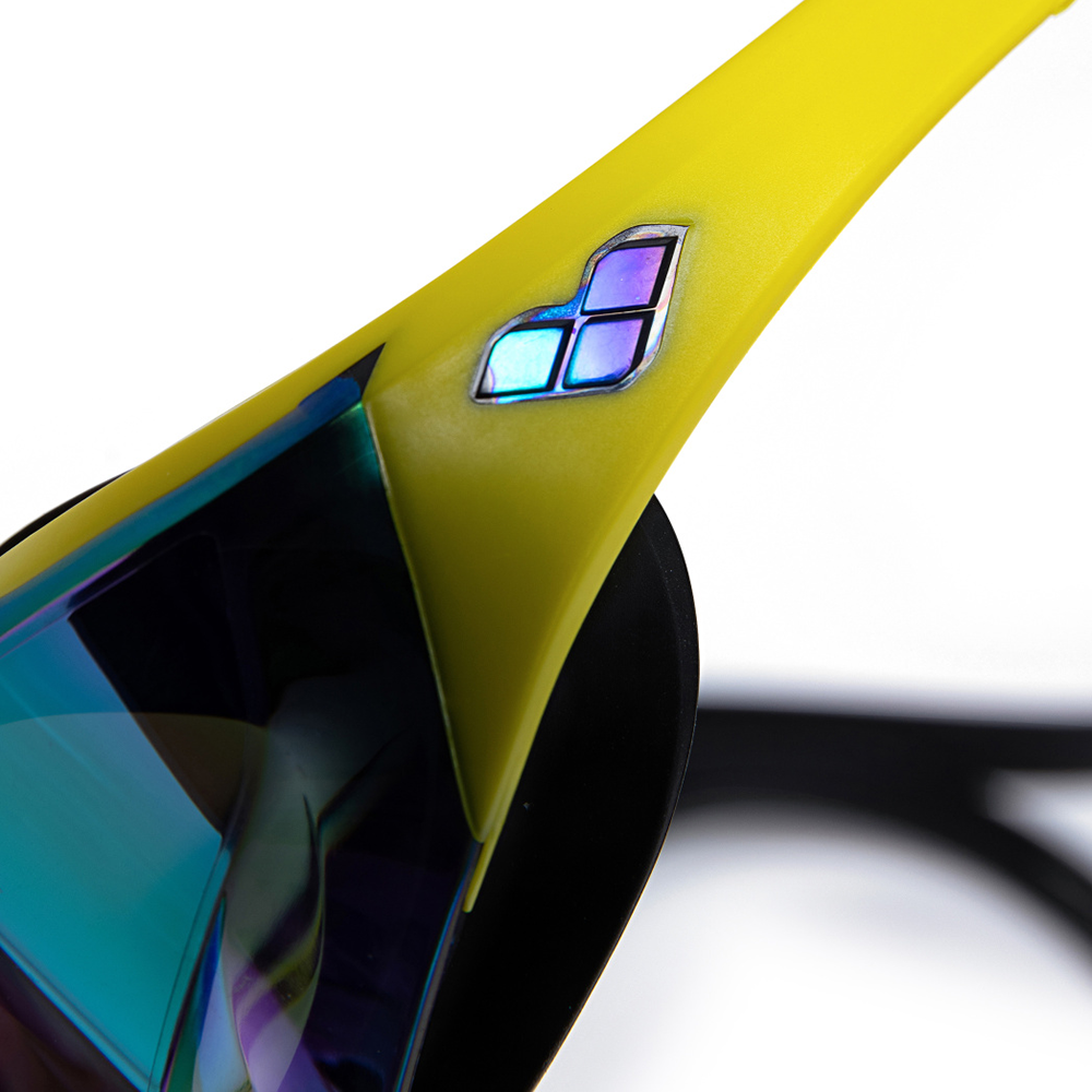 Arena Cobra Edge Swipe Mirrored Goggles - Emerald / Yellow