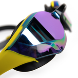 Arena Cobra Edge Swipe Mirrored Goggles - Emerald / Yellow
