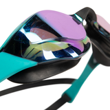 Arena Cobra Edge Swipe Mirrored Goggles - Emerald / Peacock