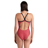 Arena Abstract Tiles Red Swimsuit