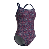 Arena Abstract Tiles Navy Swimsuit