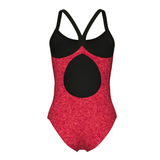 Arena Abstract Tiles Red Swimsuit