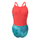 Arena Kikko Challenge Swimsuit - Blue / Fluo Red