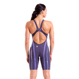 Arena Womens Powerskin Primo - Midnight Chrome back view showing taping