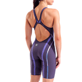 Arena Womens Powerskin Primo - Midnight Chrome rear view showing holographic tape and open back