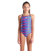 Arena Racing Stripe Girl's Blue Swimsuit