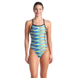 Arena Racing Stripe Multicoloured Swimsuit