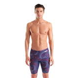 Arena Fireflow Jammer Navy — front view showing red and white Fireflow graphic design