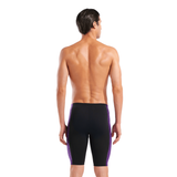 Arena Snakeskin Black and Purple Jammer showing plain back panel
