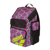 arena Floral backpack with geometric pattern and Arena logo on a white background 