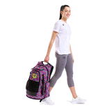 Arena All Set Backpack 45 - Floral being carried by top handle