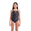 Arena Girls Fireflow Black Swimsuit front view
