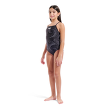 Arena Girls Fireflow Black Swimsuit whole body 