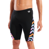 Arena Texture Black Jammer close up showing patterned side panel and front