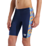 Arena Boy's Draft Jammer close up showing plain front and patterned side panels