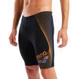 Close up of Arena Design Black Jammer showing orange line design