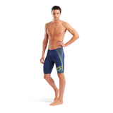 Arena Design Navy Jammer whole body view showing lined side panel