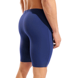 Arena Distortion Navy Jammer close up showing plain back and 45cm side seam