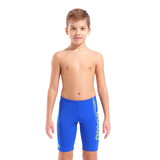 Arena Boy's Bold Jammer - Neon Blue / Lime front view